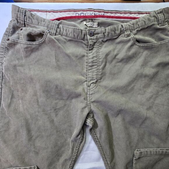 Dockers Men’s Straight Fit Corduroy Pants Dark Khaki 44x32 Classic 5-Pocket - Picture 3 of 7